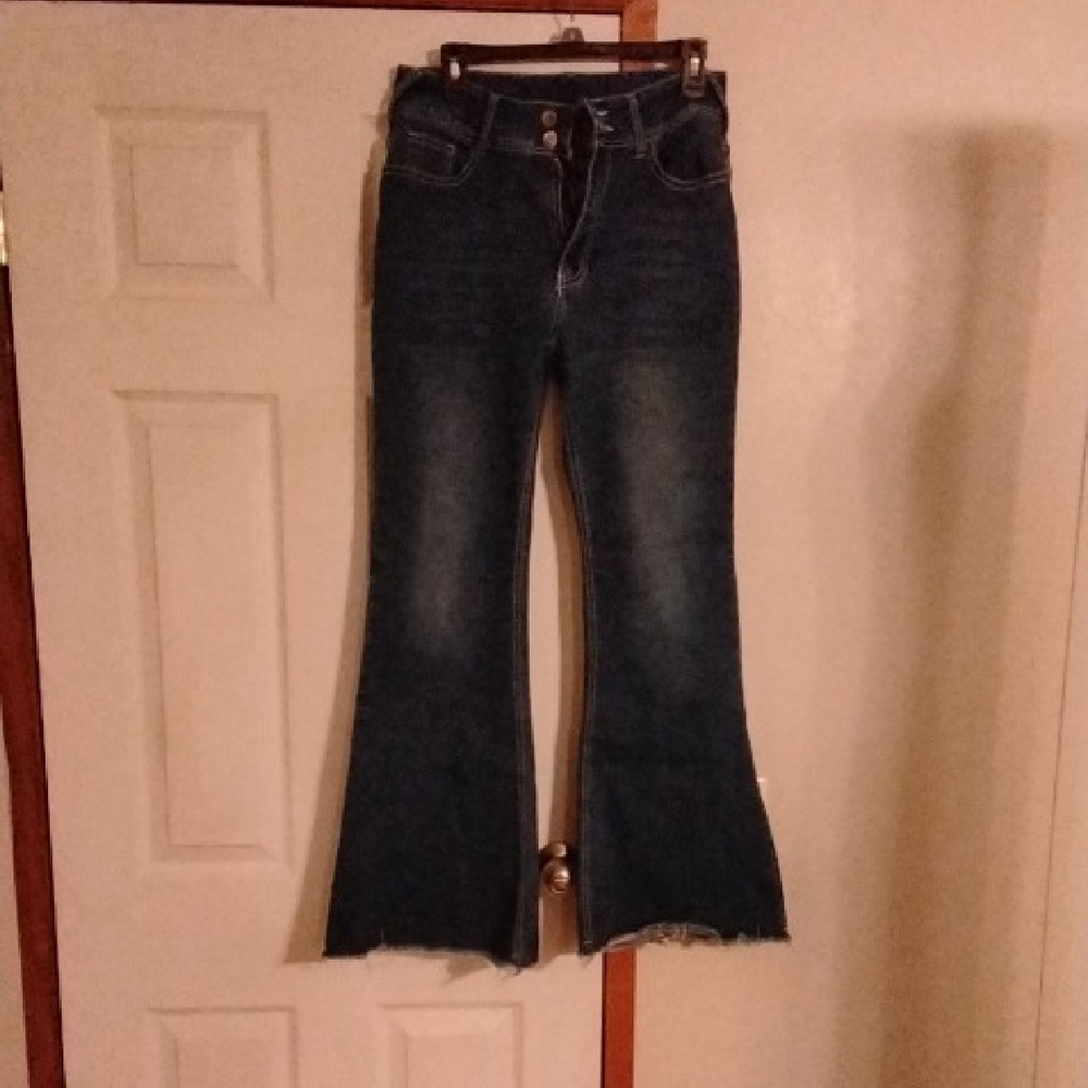 Source Unknown Dark Blue Flare Jeans